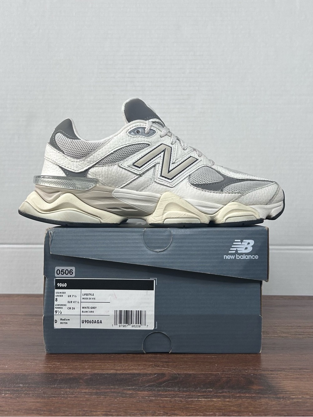 New Balance 9060 Sea Salt Castlerock Sneakers M8/W9.5